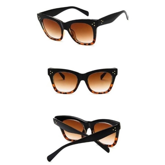 Black and Leopard Sunglasses - Picture 2 of 8